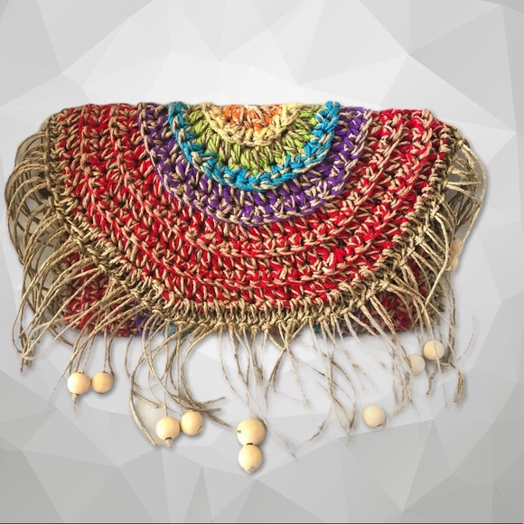 Handbags - Crochet Hemp Clutch